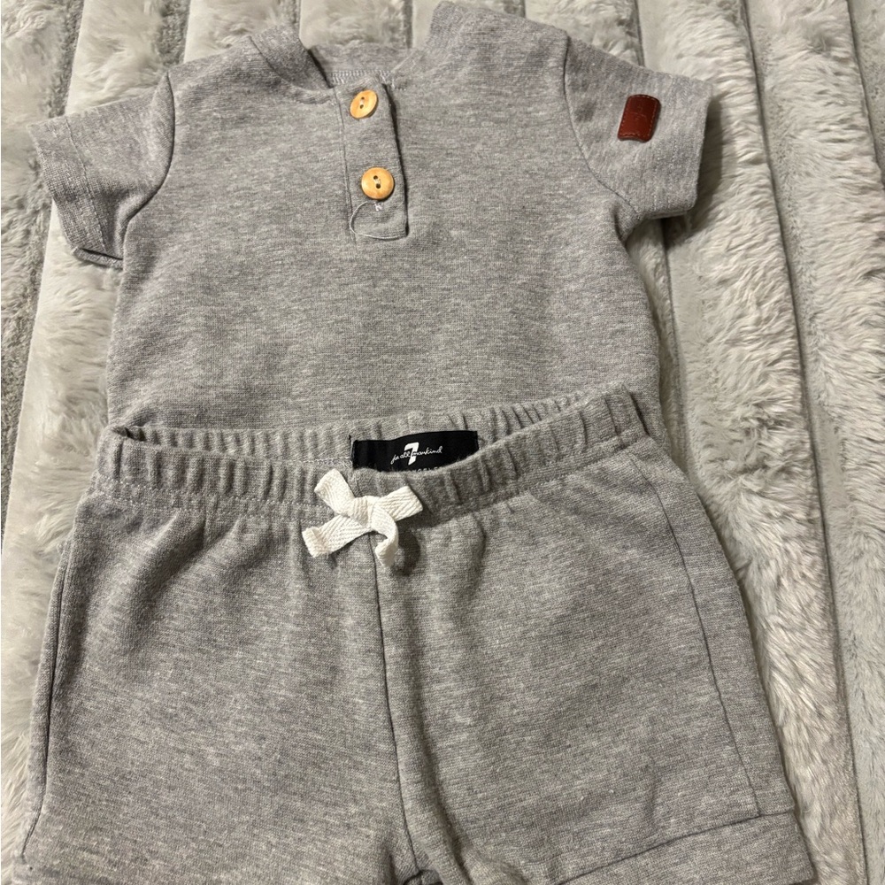 7 For All Mankind Gray Kids Matching Set